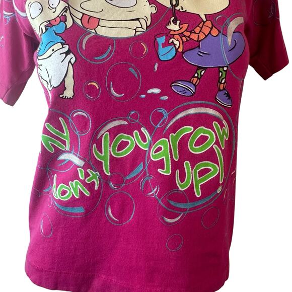 Vintage 90's Rugrats  Single Stitch Short Sleeve T Shirt sz M-kids-Fits XS/S - Picture 5 of 8